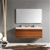 Fontana Hotel Double Vanity 57" with White Sink & Mirror