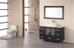 Fontana Element Single 48" Vanity Set Modern Bathroom Hotel Sink