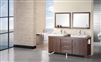 Hotel Water Resistant Double 72" Espresso Modern Vanity Set