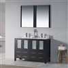 Hotel Espresso Double 48" Wood Vanity Set