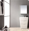 Fontana Single 26" Glossy White Hotel Vanity with Medicine Cabinet