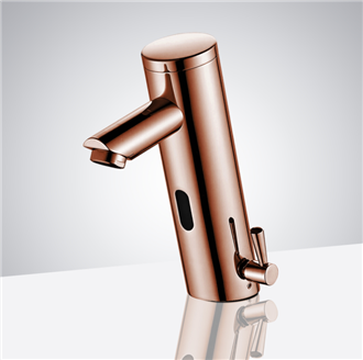 Fontana Industrial Temperature Control Rose Gold Thermostatic Automatic Sensor Touchless Faucet