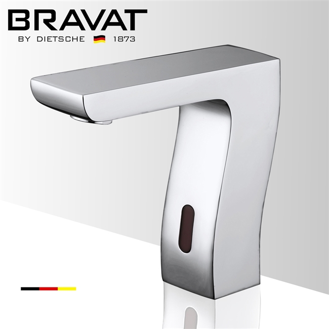 Bravat Trio Public Restrroms Touchless Chrome Sensor Faucets
