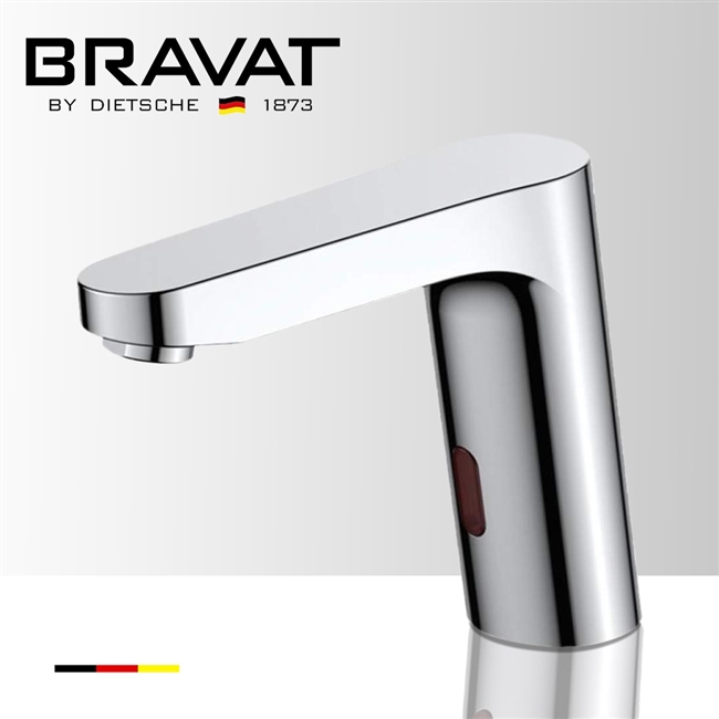 Bravat Public Restrroms Touchless Chrome Automatic Sensor Touchless Faucets