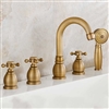 Reno 5pcs  Hotel Bathtub Faucet in Antique Brass Deck Mount Bath Mixer Tap with Hand Shower