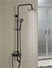 Milo Round Style Oil Rubbed Bronze Hotel Shower Faucet Set Single Handle Tub Mixer Tap W/ Hand Shower Sprayer