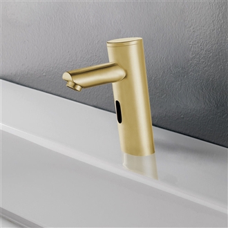 Fontana Brushed Gold Tone Plated Platinum Commercial Thermostatic Automatic Sensor Tap Solid Brass Construction