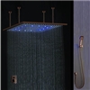 Fontana Oil Rubbed Bronze Square Color Changing LED Rain Shower Head