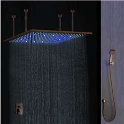 Fontana Oil Rubbed Bronze Square Color Changing LED Rain Shower Head