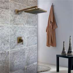 Hospitality Antique Brass Shower Set with LED options and several sizes