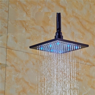 Fontana LED Colors Rain Luxury Hotel Shower Head Dark Oil Rubbed Bronze Finish1