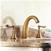 Reno Brass Antique Deck Mount Dual Handles Hotel Faucet 3pcs Bathroom Mixer Tap