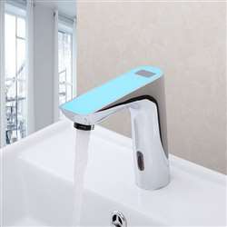 Romo Commercial Digital Display Automatic Motion Sensor Faucet - Sky Blue Top