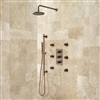 Perlude Oil Rubbed Bronze - Round Shower Head Shower System with 6 Body Shower Jets