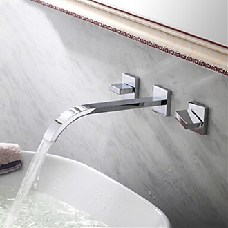 Architectural Design Latori Wall Faucet Double Handles Chrome