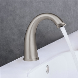 Fontana Commercial Restroom Brushed Nickel Touchless Automatic Sensor Restroom Touchless Faucet