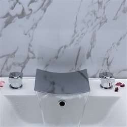 Dual Handle Desk Mounted Waterfall Chrome Finish Bathroom Tub Faucet