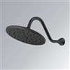 Fontana Matte Black Round Rainfall Showerhead