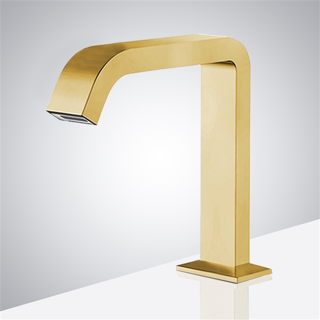 Fontana Commercial Brushed Gold Touchless Automatic Sensor Hands Free Faucet