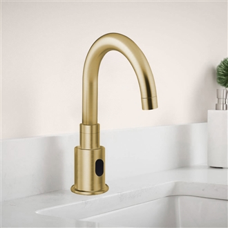 Fontana Commercial Brushed Gold Touchless Automatic Sensor Faucet