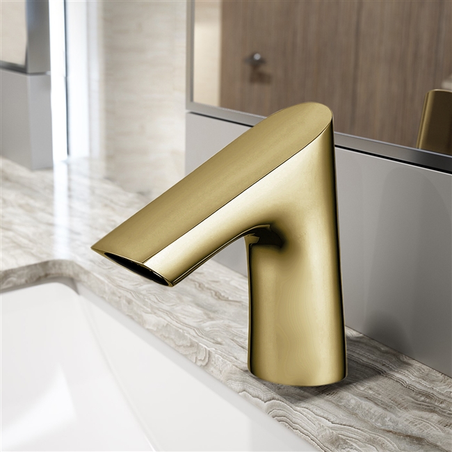 Fontana Commercial Brushed Gold Touchless Automatic Sensor Faucet