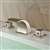 Phoenix Brushed Nickel Countertop Double Handled Hotel Bathtub Faucet.