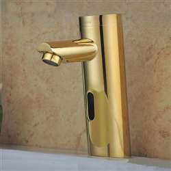 Kios Commercial polished Gold Finish Infrared Automatic Motion Sensor Faucet