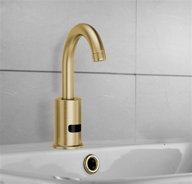 Fontana Commercial Brushed Gold Touchless Automatic Sensor Faucet