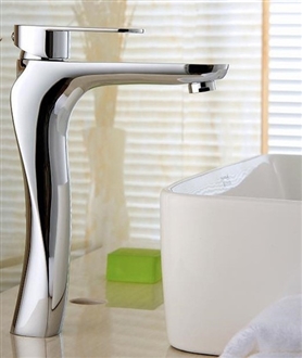 Rovigo Solid Brass Single Handle Chrome Bathroom Faucet