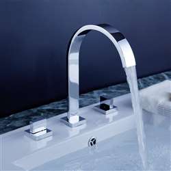 Oran Contemporary Chrome Finish Bathroom Sink Faucet