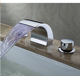Fernie Countertop LED Water Fall Bathroom Sink Faucet