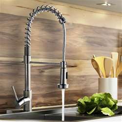 Constantine Brushed Nickel Kitchen Sink Faucet with Pull Down Sprayer