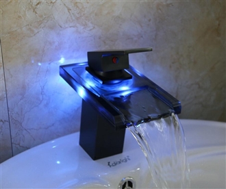 Lenox Oil Rubbed Bronze LED Color Changing Bathroom Sink Faucet