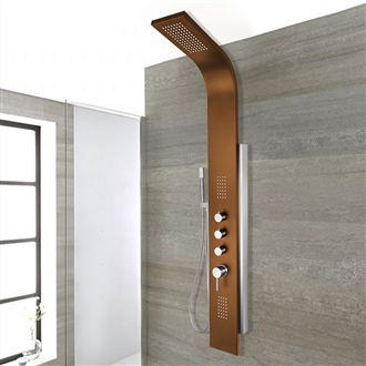 Parma Oil Rubbed Bronze Stainless Steel Rainfall Shower Panel with Handshower
