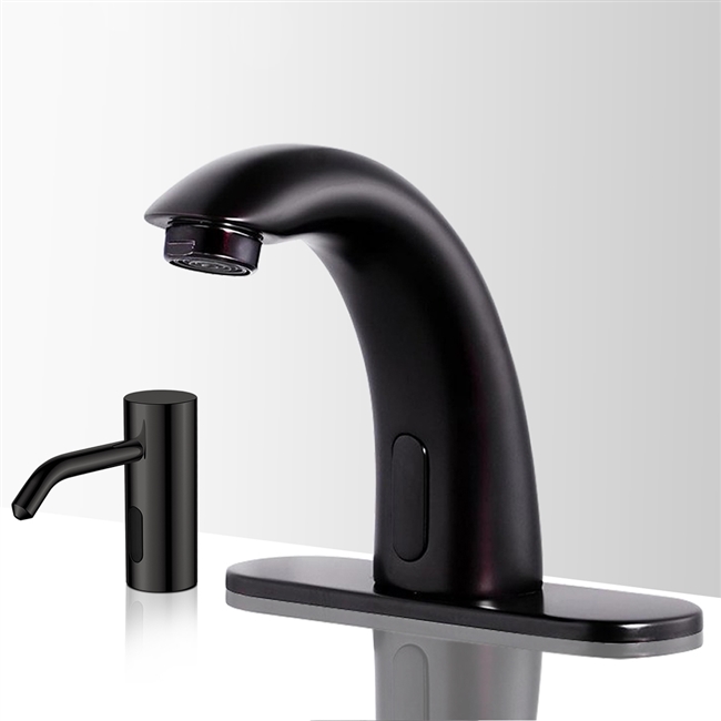 Fontana Lano Commercial Oil Rubbed Bronze Finish Automatic Sensor Faucet and Soap Dispenser