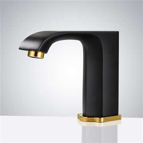 Fontana Black Automatic Sensor Bathroom Faucet