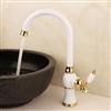 Gallarate Single Handle Gold & White Kitchen Faucet