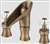 Tivoli Antique Bronze Dual Crystal Handle Knobs Bathroom Faucet