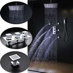 Yvelines Square Shower Head with Massage Jets