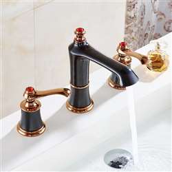 Bruges Luxury Black Rose Red Countertop Bathroom Faucet