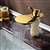 Marche Jade Single Handle Gold Deck Waterfall Countertop Bathroom Faucet