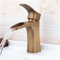 Cesena EuroStyled Single Handle Antique Brass Bathroom Faucet