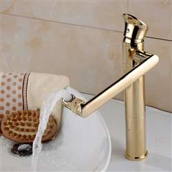 La Rochelle Luxury Brass Countertop Gold Single Handle Bathroom Faucet