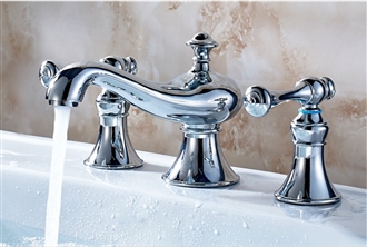 Carpi Chrome Dual Handle Mixer Bathroom Hotel Faucet