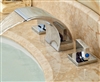 Naples Dual Handle Waterfall Chrome Brass Bathroom Hotel Faucet