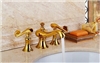 Massa Gold Countertop Brass Bathroom Hotel Faucet