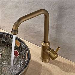 Mayabeque Antique Brass Single Handle Bathroom Sink Faucet