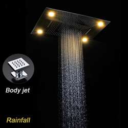 Narbonne Rain LED Chrome Waterfall Mixer Bathroom Hospitality SPA Shower Set