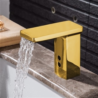 Fontana Alinea Polished Gold Tone Finish Commercial Sensor Faucet