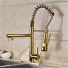 Venezuela Gold Finish Kitchen Sink Faucet with Pull Down Faucet